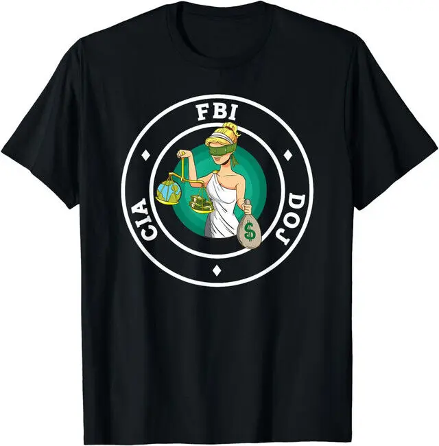 Scales of Justice Anti  FBI CIA DOJ T-Shirt