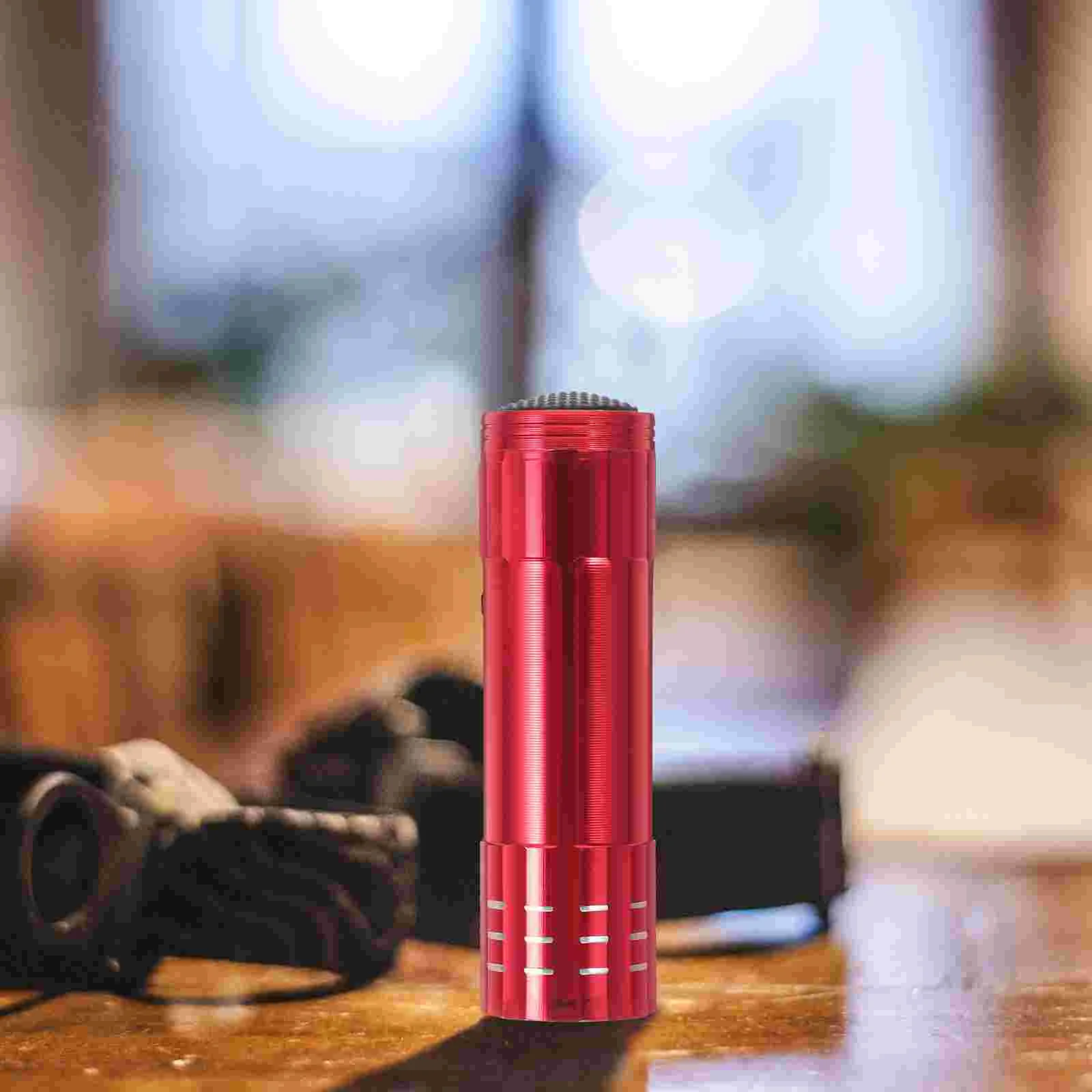 LED Hidden Storage Box Keychain Flashlight Money Hiding Gadgets Safe Place for Red Aluminum Alloy Secret Container