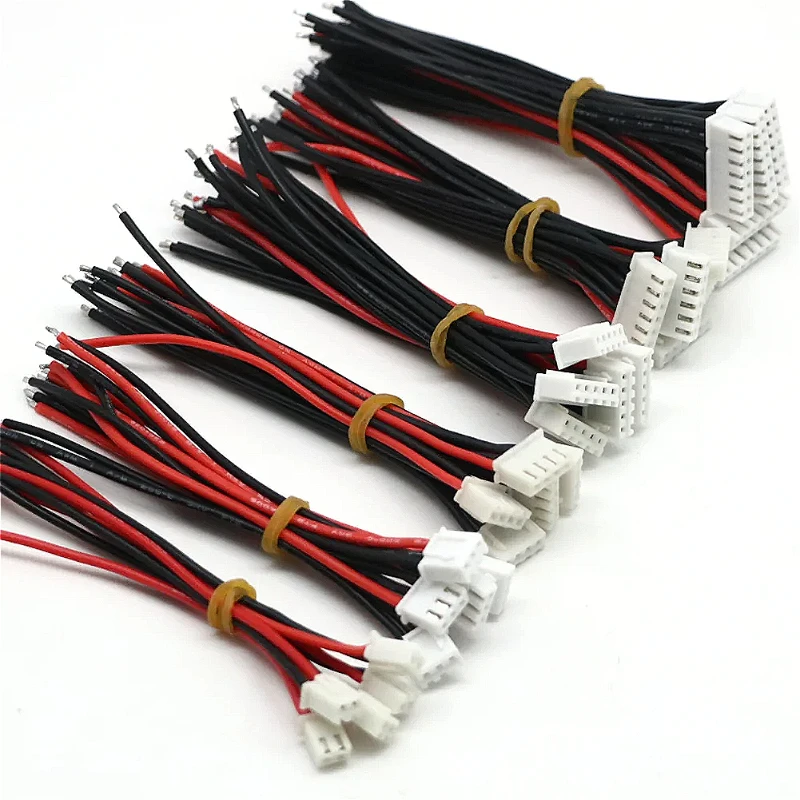 5pcs/lot1S 2S 3S 4S 5S 6S 7S 8S 15CMSbalanced single head wire 2.54XH balanced wire 22AWG silicone wire lithium battery balanced