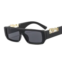 Luksusowe okulary przeciwsłoneczne Leopard dla mężczyzn i kobiet Square Fashion Leo Designer Unisex Shades