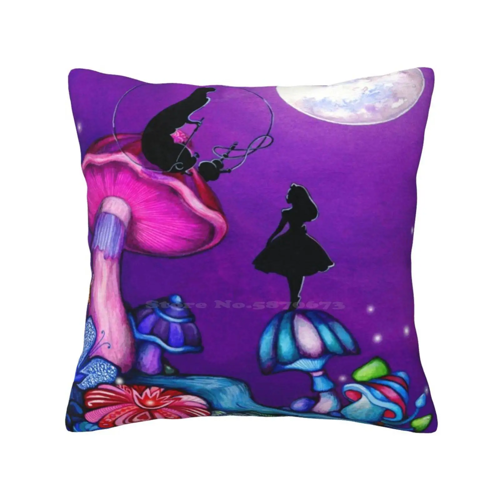 Alice In And Home Sofa Car Cushion Cover Pillowcase Lewis Carroll Alice In Invitations Alice In Art Vintage Alice In Alice In