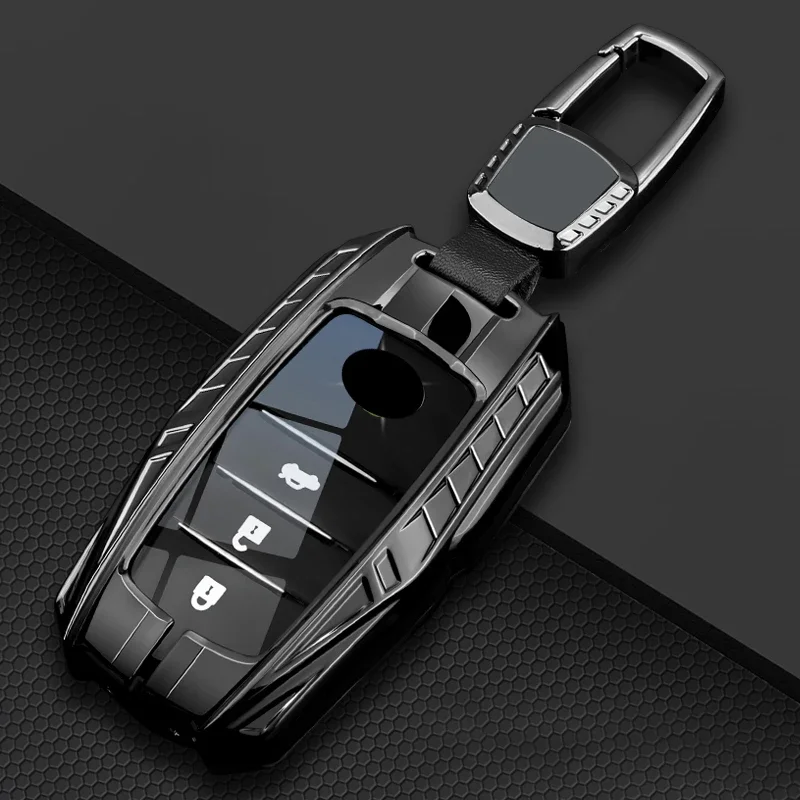 

Metal Car Remote Key Case Cover Shell Fob For Toyota Crown Mirai Alpharo Fortuner Hilux Corolla Prius Camry CHR RAV4 BZ4X BZ3