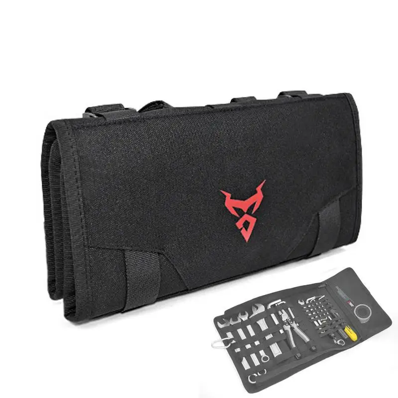 Waterproof Motorcycle Tool Roll Bag Portable Motor Saddlebags Side Tool Storage Bag Pouch Outdoor Travel Repair Working Tool Bag