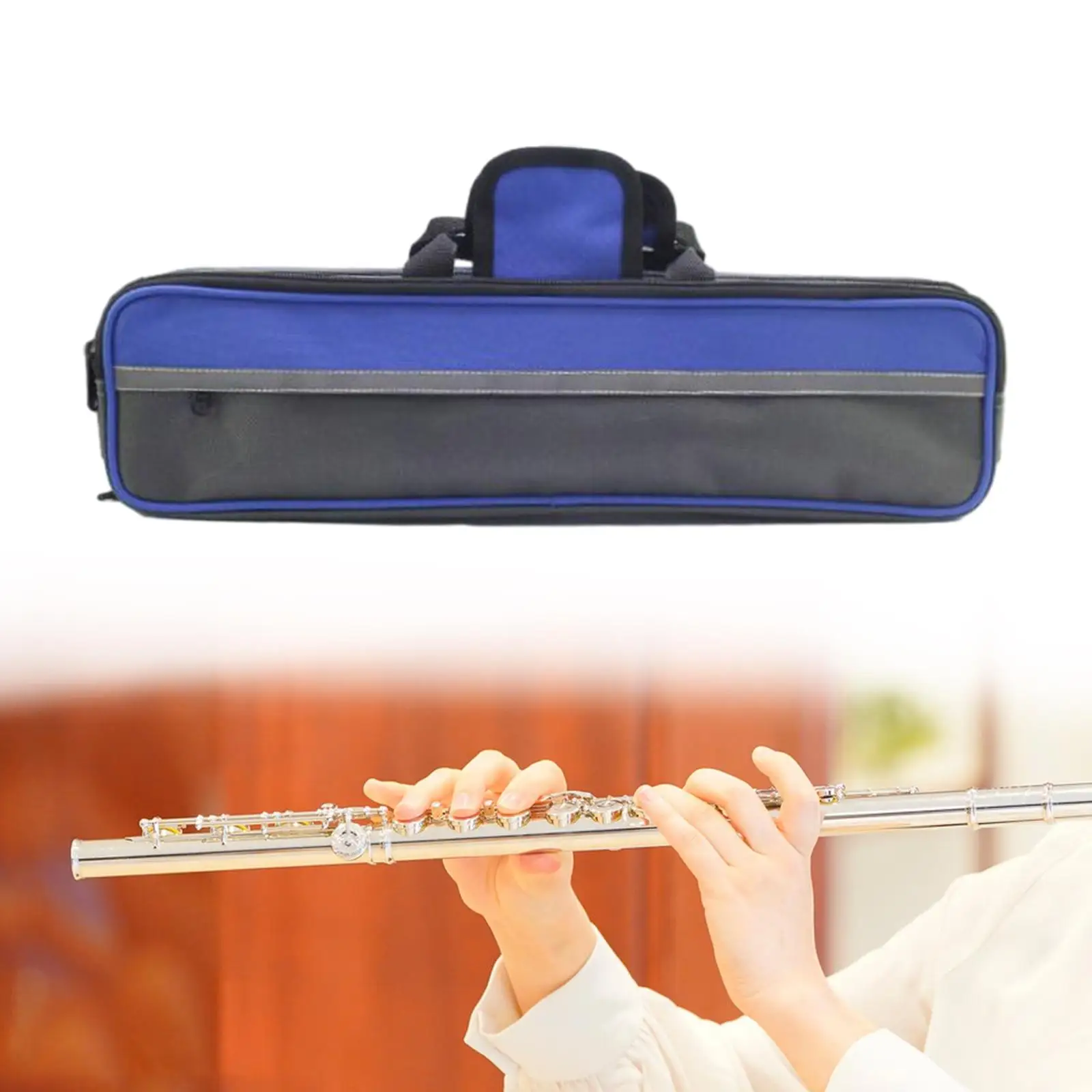 

17 Holes Flute Bag with Removable Shoulder Strap, Flute Carrying Bag