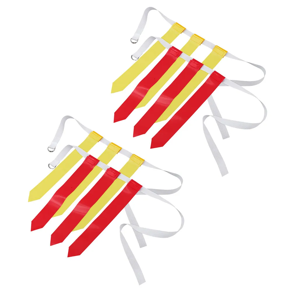 4Pcs Football Flag Belt Adjustable Sturdy Waistband for Football Training Rugby Game Outdoor Sports Supplies Rugby Waist Belt