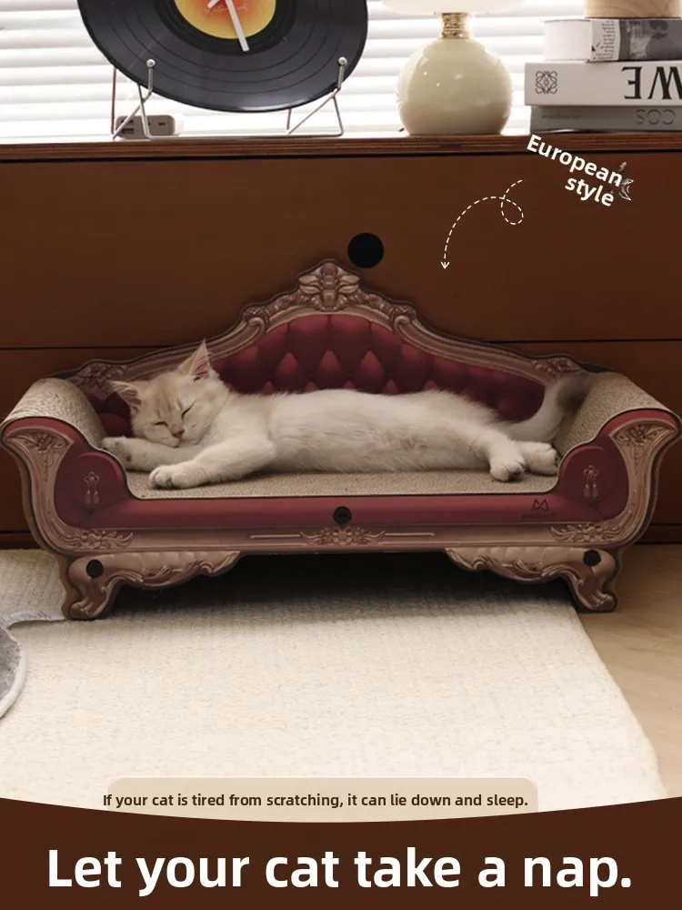 

Диван-когтеточка из вертикального гофрированного картона, не свадебный, износостойкий, многосезонный, универсальное гнездо, компактное