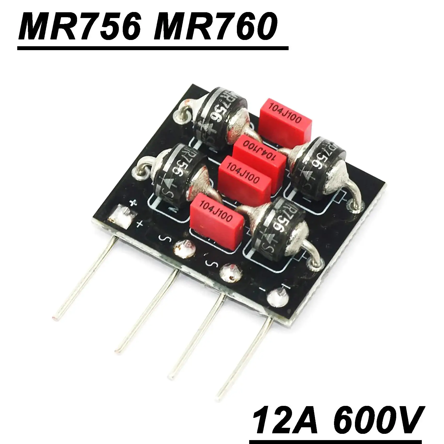MR756 MR760 High Speed Fast Recovery Rectifier Bridge Stack Bridge Rectifiers 12A 600V 1000V For Hi-Fi Audio Amplifier Power DIY
