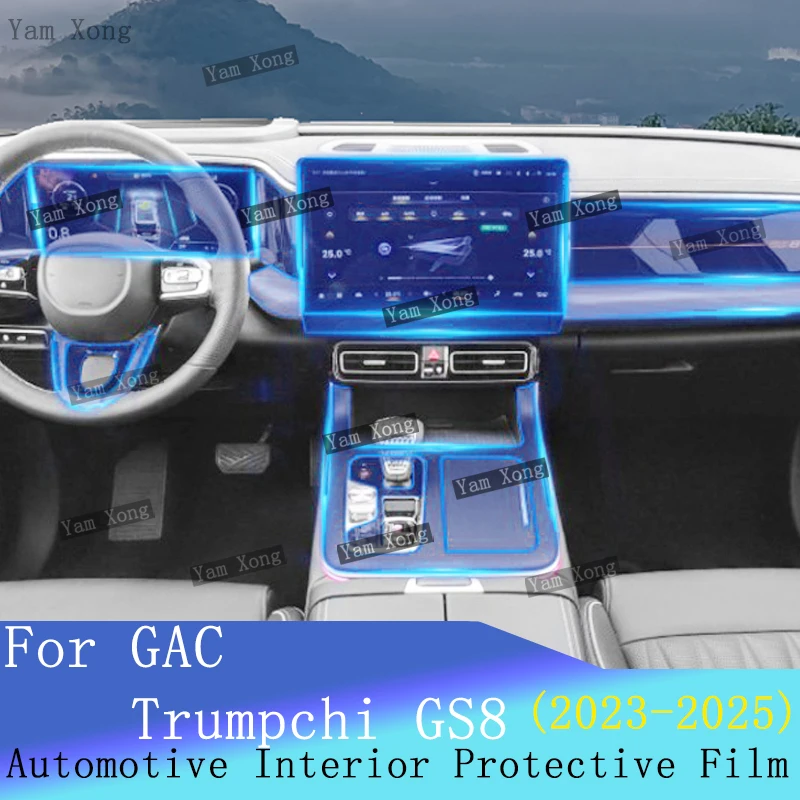 

Auto Navigation screen Protection Sticker For GAC Trumpchi GS8 Full set interior Film Center Console TPU Transparent Cover Films