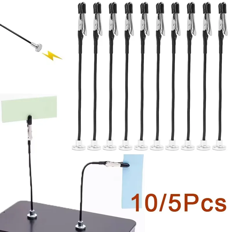 10/5 Flexible Metal Magnetic Alligator Clips for Holding Paint; Price Tag Holders, Photo Clips, and Airbrush Accessories