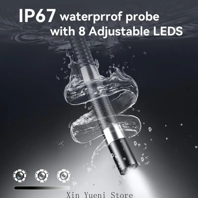 

360 Degree Rotating Inspection Camera Portable Two Way Endoscope Camera Easy to Carry for Engine and Pipe Examination