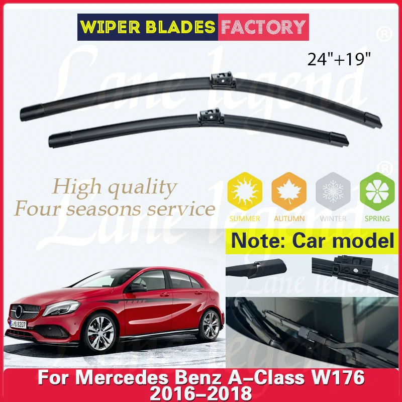 

Car Wiper For Mercedes Benz A Class W176 2016 2017 2018 Front Wiper Blades Soft Rubber Windscreen Windshield A160 A180 A200 A45