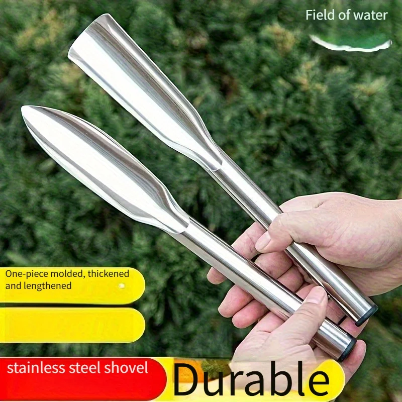 

Stainless Steel Garden Shovel - A Versatile Digging Tool for Planting, Weeding, Vegetable Cultivation, and Beach Foraging