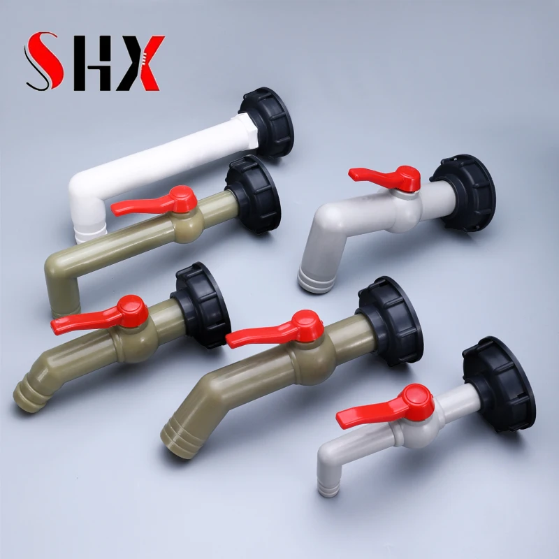 Thicken Plastic IBC tank Joints water tank fittings Garden irrigation connector S60x6 Thread Valve Hose Switch adapter