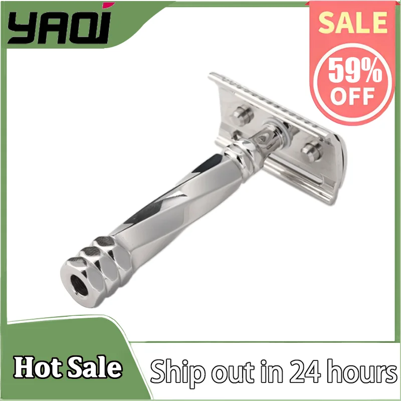 YAQI Cerberus Stainless Steel Safety Razor 316stainless steel Hypoallergenic Ultra-Light Premium Men's Shaving tool