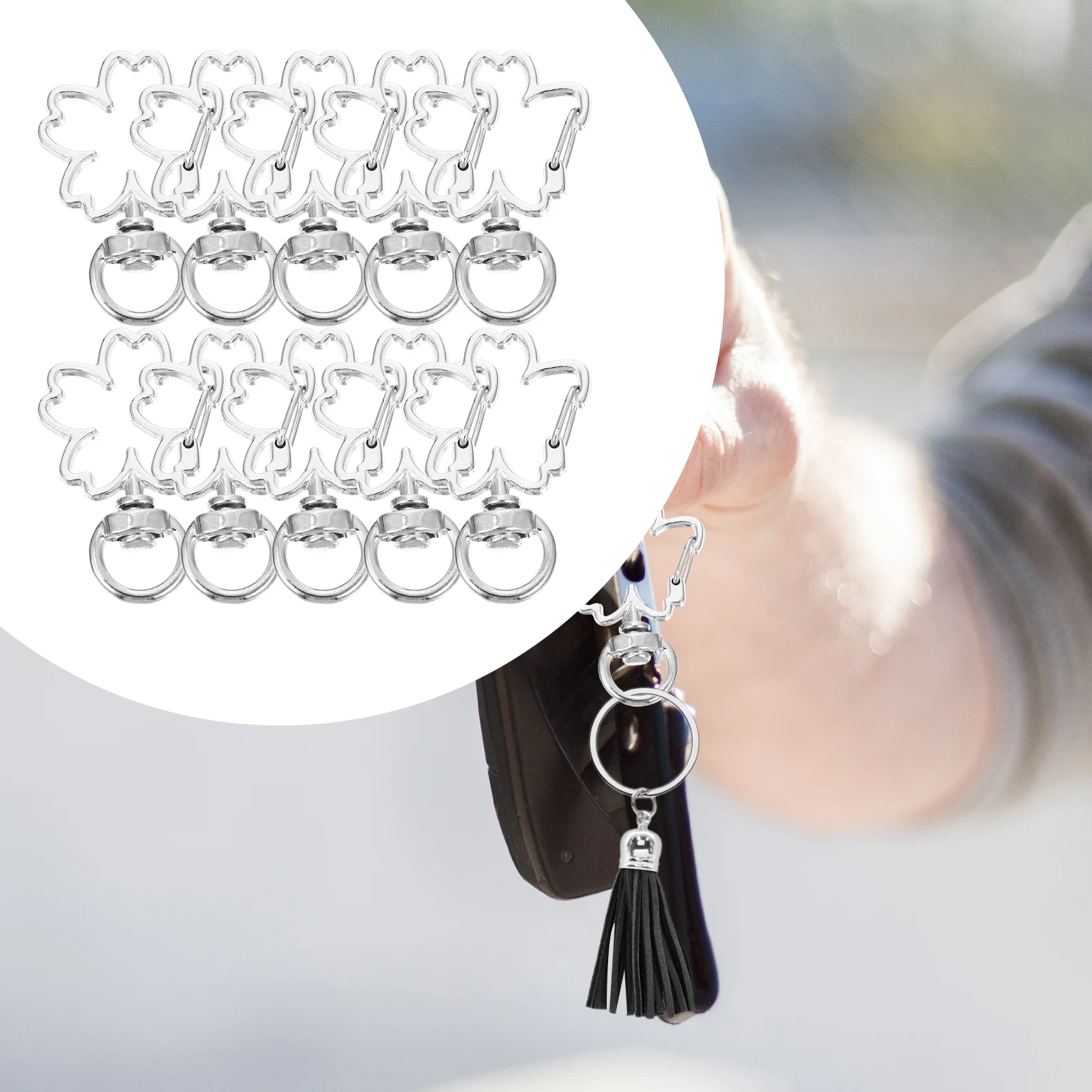 

10 Pcs Key Chain Lanyards Clasp for Bag Metal Snap Hook Claw Buckle Keychain Child Hooks