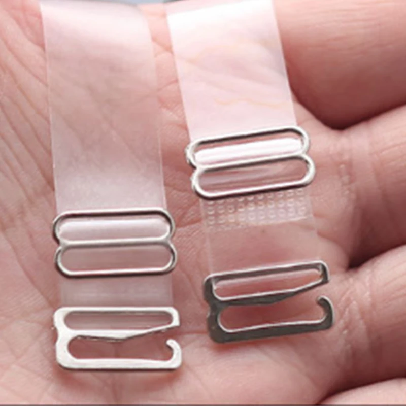 10/20/30/100 paires de bretelles de soutien-gorge à boucle en métal pour femmes, ceinture élastique réglable en Silicone, accessoires intimes invisibles transparents