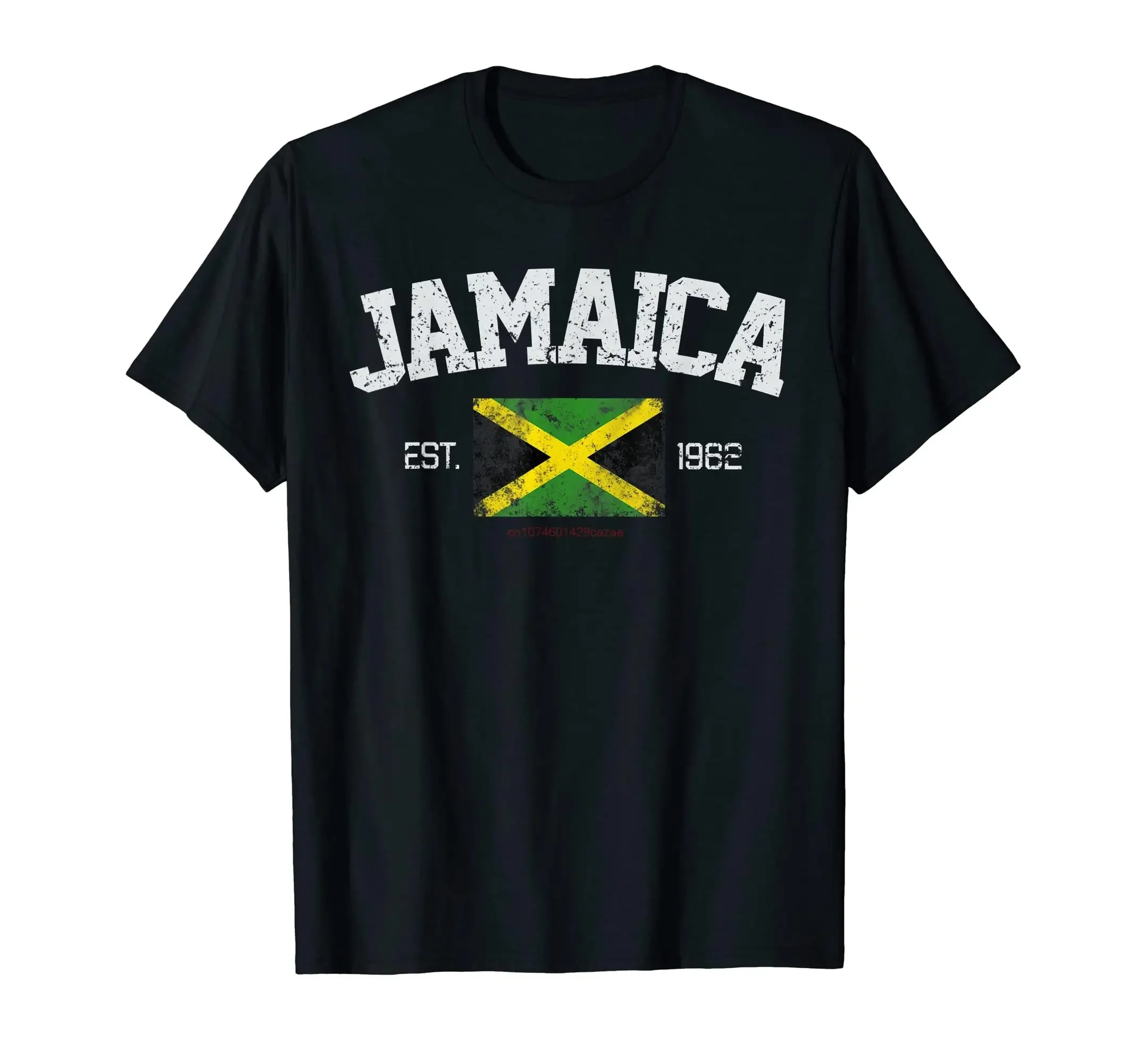 Hip Hop MEN WOMEN UNISEX T Shirts Size S-6XL Vintage JAMAICA Independence Day Flag Est 1982 Souvenir T-Shirt Gift