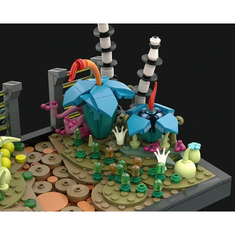 Exquisito nuevo producto, bloque de construcción MOC, escena planetaria, modelo No. 66 tecnología de comando juguete modular para niños conjunto de ensamblaje DIY