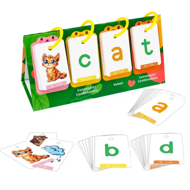 

Sight Words Flash Cards Phonics Word Games Spelling Reading Preschool Learning Games Word Builder Games With 80 Cards For