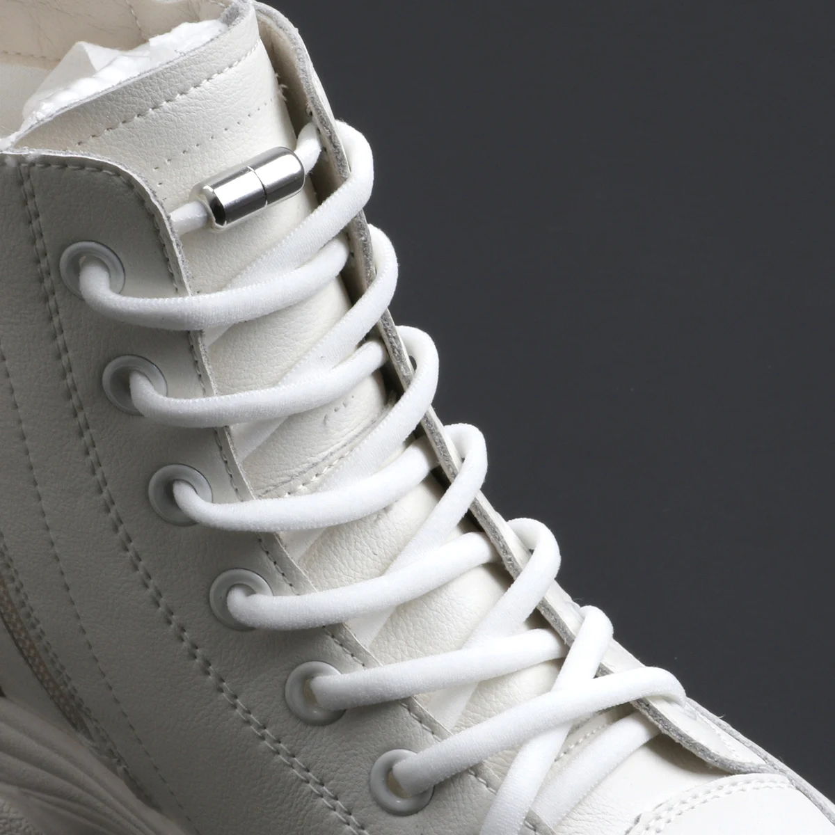 1pair Laces Closure, Metal Capsules,  Metal Capsule Lock, Lazy Metal Capsule Laces, Capsule Closure, Lazy Shoelaces for Trainers image 5