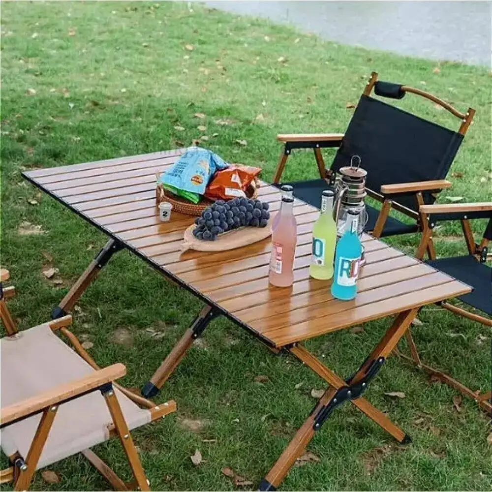 

Egg Outdoor Table Folding Roll Table Portable Picnic Leisure Table And Chair Set Camping Folding Mesa Plegable Outdoor Furniture