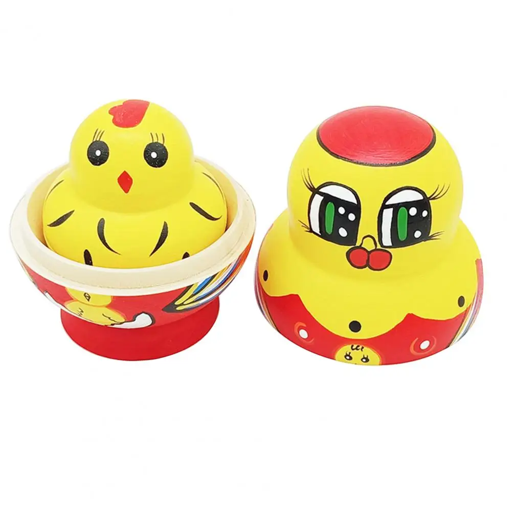 لعبة الماتريوسكا الروسية الخشبية ، الحلي المتداخلة ، تماثيل الفرخ ، فحم الكوك ، رسم المنمنمات ، عشر طبقات #3