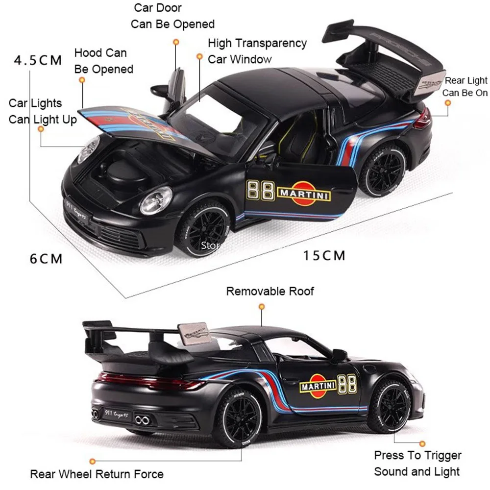 1:32 Alloy Martini BYD YANGWANG U9 Models Sports Cars Toys Rubber Tires with Light Music Miniature Vehicles for Model Ornament