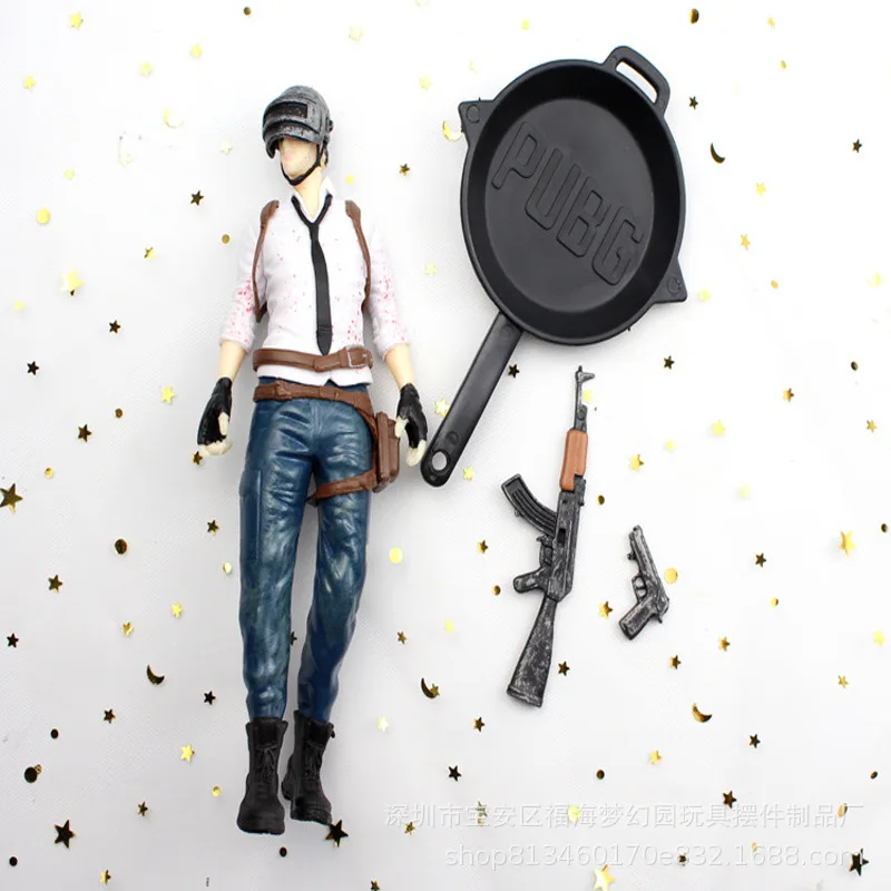 ديكور المنزل لعبة الأطفال PUBG ذكر أنثى المحارب عمل دمية تمثال راتنج نموذج هدية