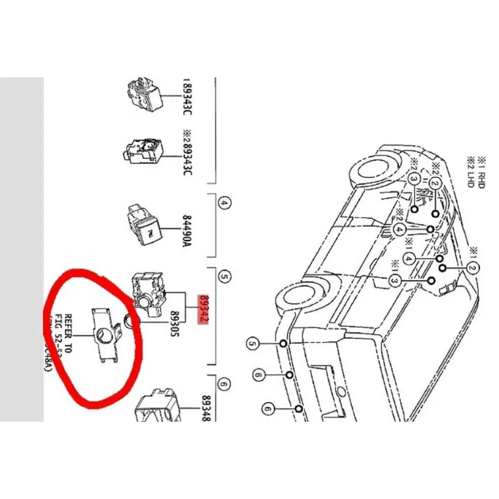 For Toyota Parking Sensor Bracket Reverse Radar Induction Bracket Radar Base