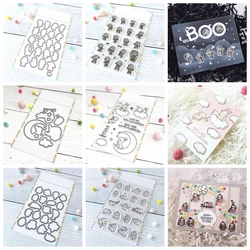 Mummy Sloth Animals Cutout Metal Cutting Dies Clear I Love You Warm Wishes Silicone Stamps for DIY Paper Shaker Cards Project