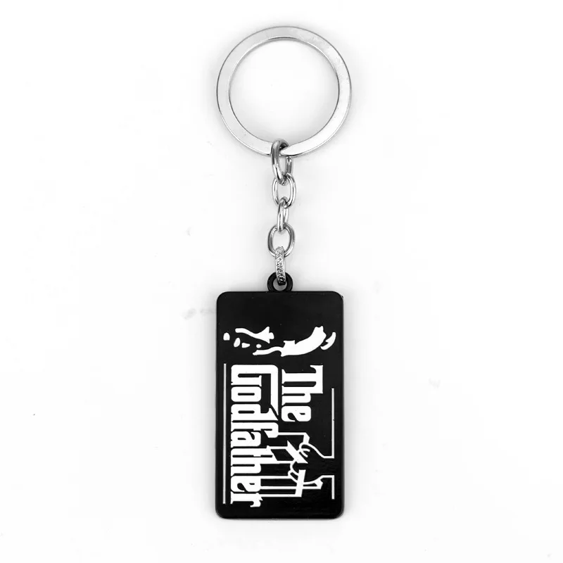 The Godfather logo letter hanging tag keychain pendant for European and American film and television peripherals