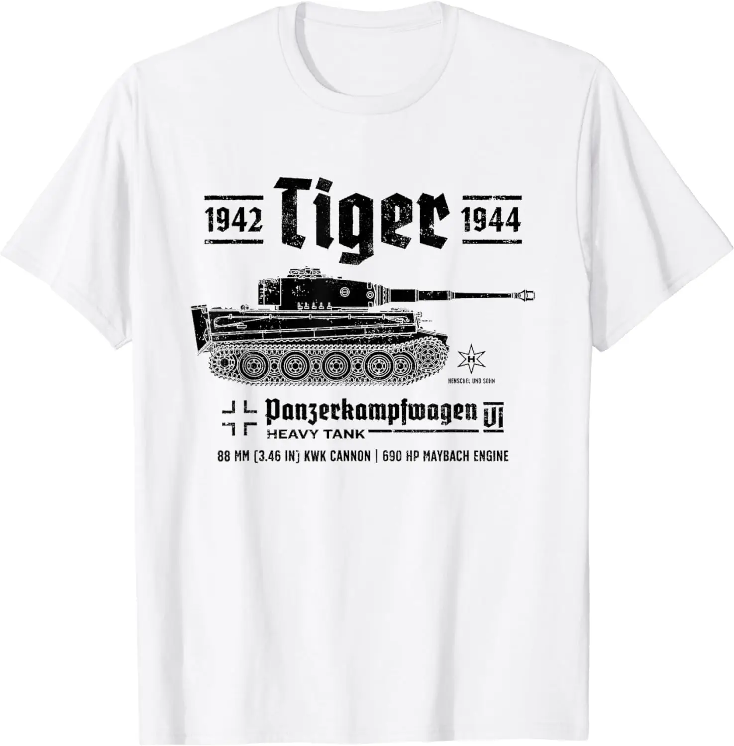 WWII  Panzer VI Tiger Heavy Tank T-Shirt 100% Cotton O-Neck Summer Short Sleeve Casual Mens T-shirt Size S-3XL