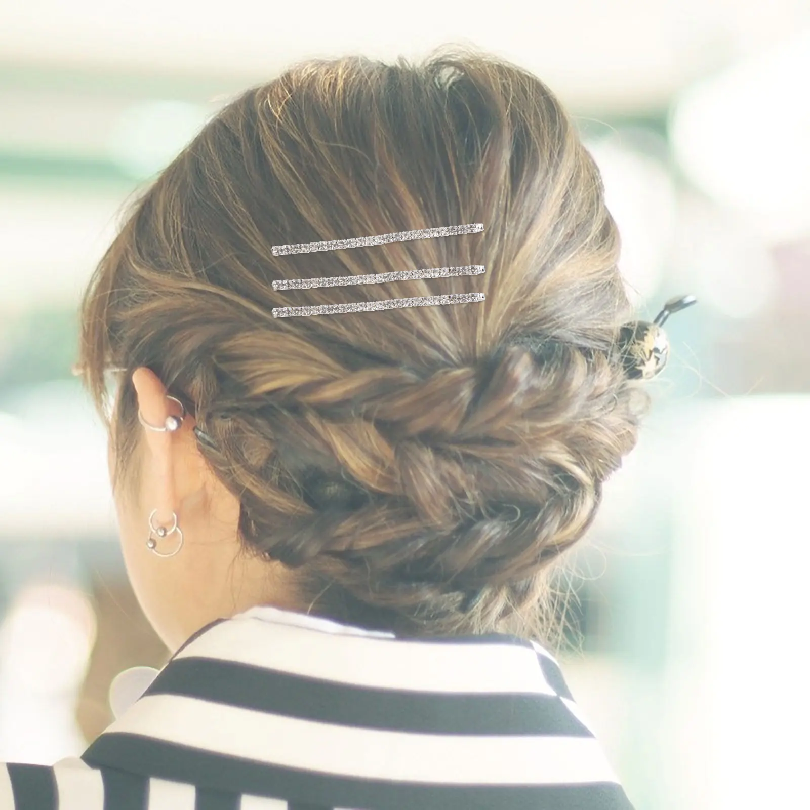 

6pcs Hair Clips Elegant Alloy Accessories for Women Girls Fashion Creative Creative Hairpin Wear Gift Hairpins