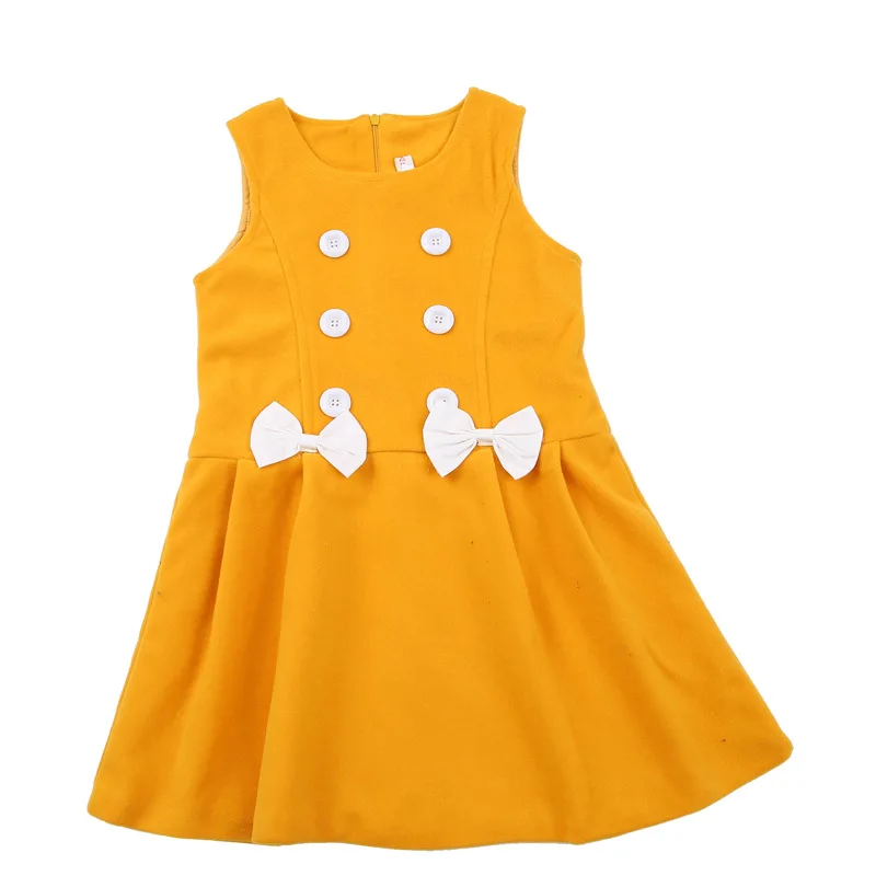 New 2022 autumn winter girls sleeveless dress teenage girls cotton wool-like dress kids children student dress vestidl Infanti image 5