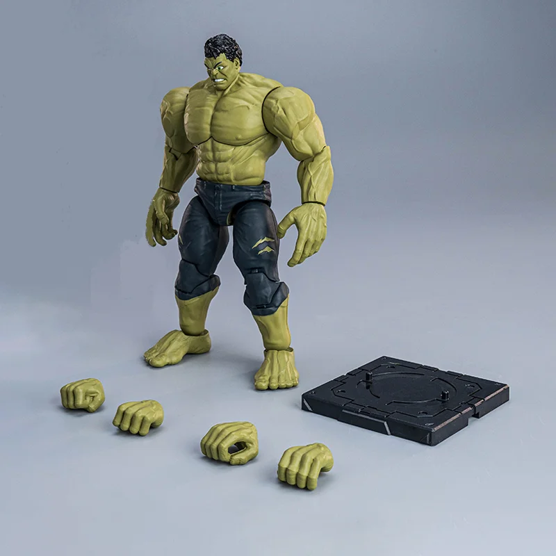 Nowy zestaw 6 figurek Marvel Anime Iron Man Spider-Man Thor Kapitan Ameryka Hulk Thanos w skali 1/12, model do składania dla dzieci