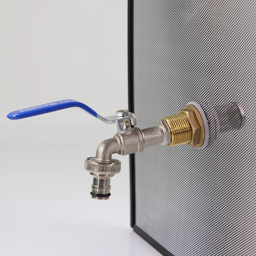 خزان مياه نحاسي مشترك مع فلتر ، طوق سيليكون ، وصلة اقتران ، ري الحدائق ، محول خط أنابيب ، خزان أسماك ، من من من من من النحاس الأصفر ، 1 بوصة #5