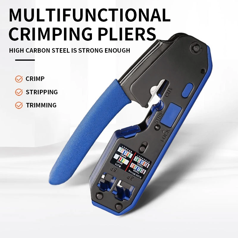 RA-5012 Crimping Tool Kit Stripper CAT5 CAT5e CAT6 Crimping RJ11/RJ12 6P/8P Modular Crimping Cable Stripper