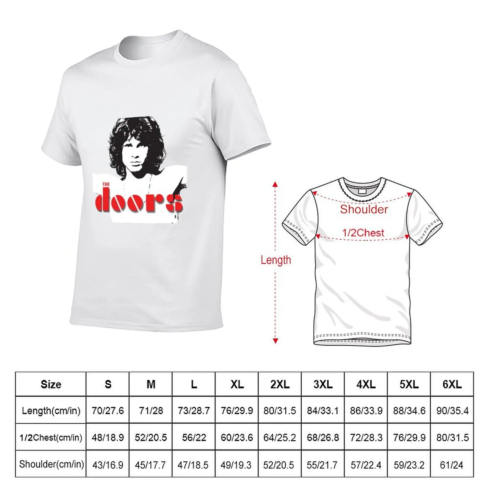Jim Morrison-the Doors T-Shirt Work Utility Casual Tee Shirt
