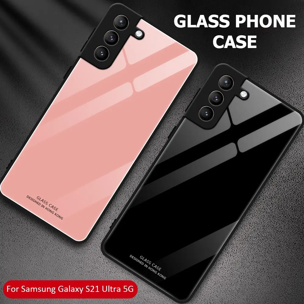 For Samsung S24 Ultra Cases Tempered Glass Shockproof Phone Shell For Samsung Galaxy S20 FE S21 Plus S22 S23 Ultra Back Cover