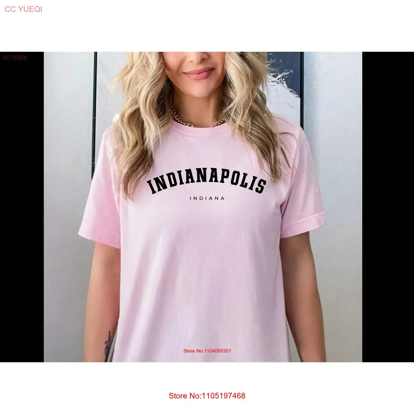 

Футболка унисекс «Индианаполис Индиана» однотонная винтажная стираная модная уличная одежда удобная мягкая мужская слегка