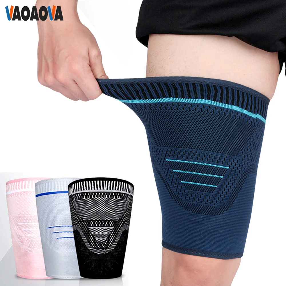 1 Pcs Thigh Hamstring Compression Sleeve For Pain Relief High Elastic Sports Support Protector Muscle Strain Leg Brace Women Men