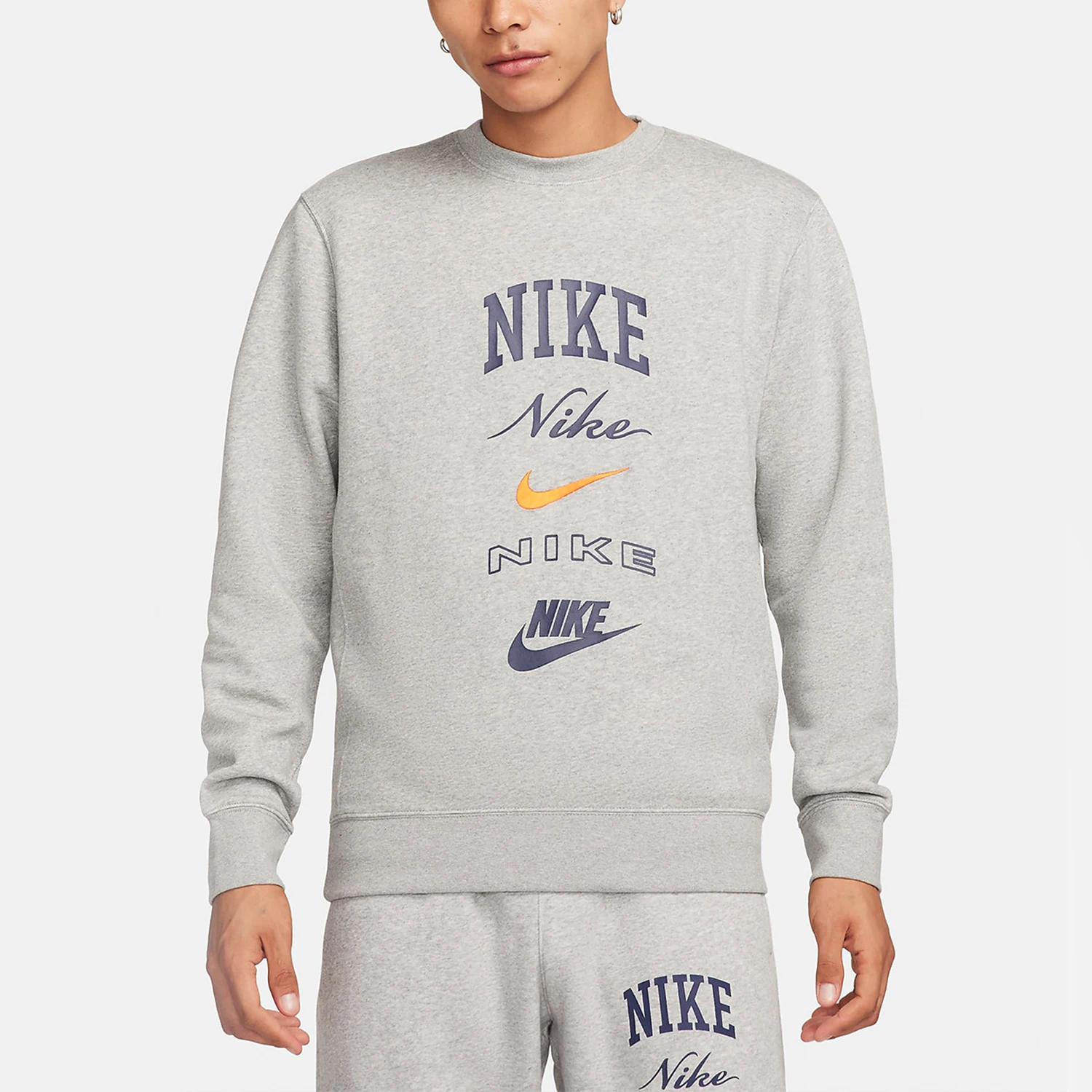 

Nike genuine Club Fleece Men's Fleece Round Neck Sports Sweatshirt FN2611-063