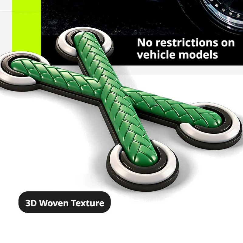 SEAMETAL 3D Creative Car Stickers Shoelace Cross Pattern Auto Body Decal Scratch Cover Waterproof Motorcycle Exterior Decoration