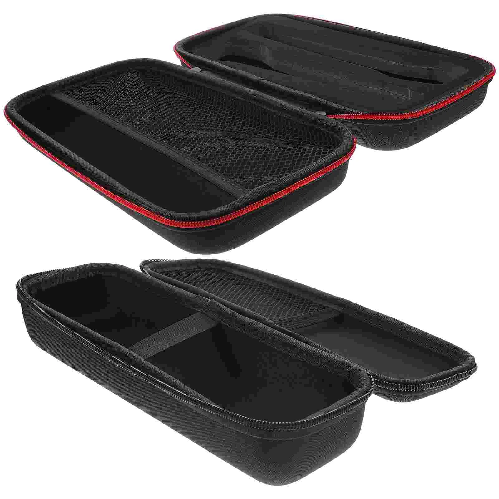 2 Pcs Microphone Bag Carrying Case EVA for Handbag Portable Digital Product Storage Sponge Dual Slot