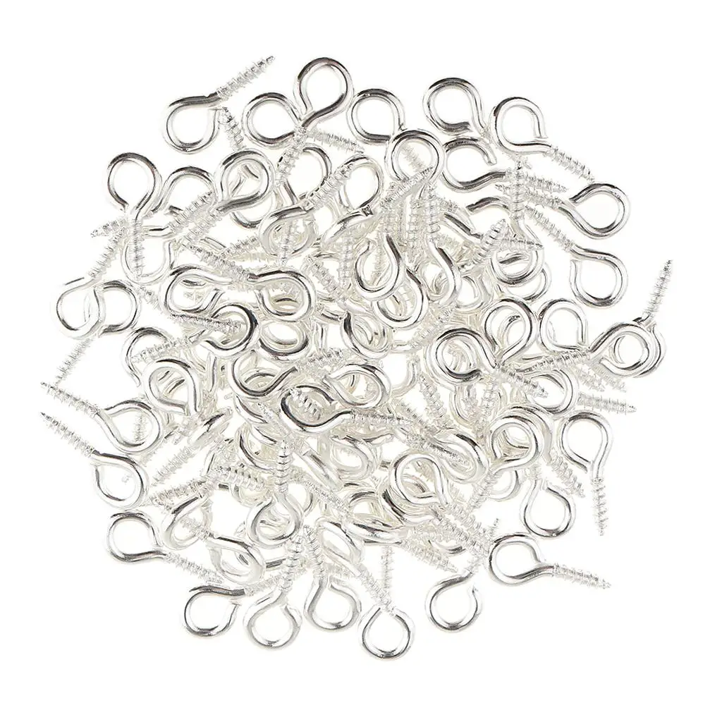 100 Metal Eye Pins Screws Eyelets for Jewelry Making Crafts Findings