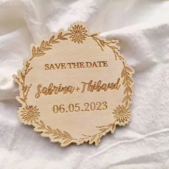 Personalizované magnety na svatební oznámení s divokými květinami pro hosty, dárek k svatbě v destinaci, rustikální pozvánka, dárek na míru 12 nejlepší prodej magnetické svatební dárky - №11