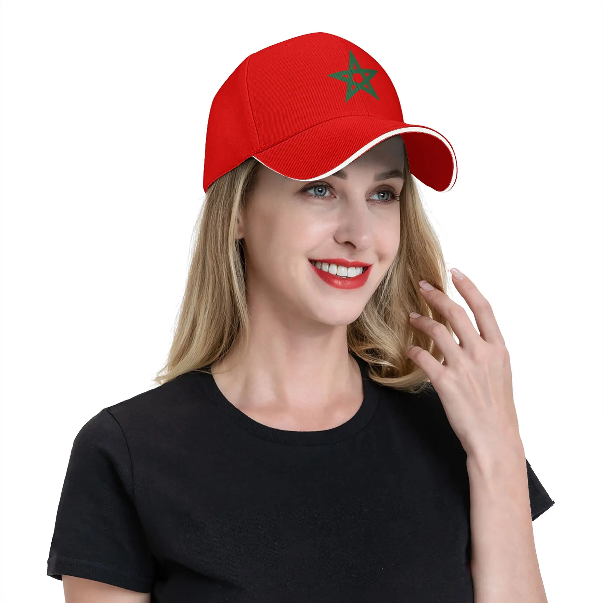 Morocco Flag Outfits Men Women Baseball Cap  Trucker Hat Unique Daily Headwear Adjustable Snapback Cap view 3