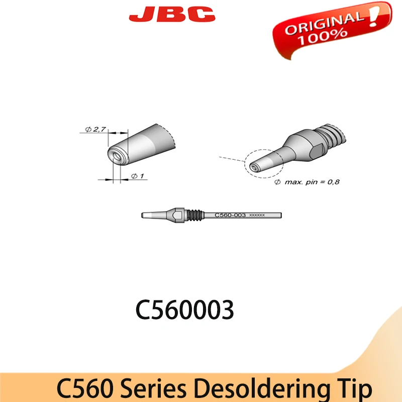 JBC C560002/03/09 C560series Desoldering Tip 100% Original  Desoldering Tip  DDSE  2-Tool Rework Station DR560-A