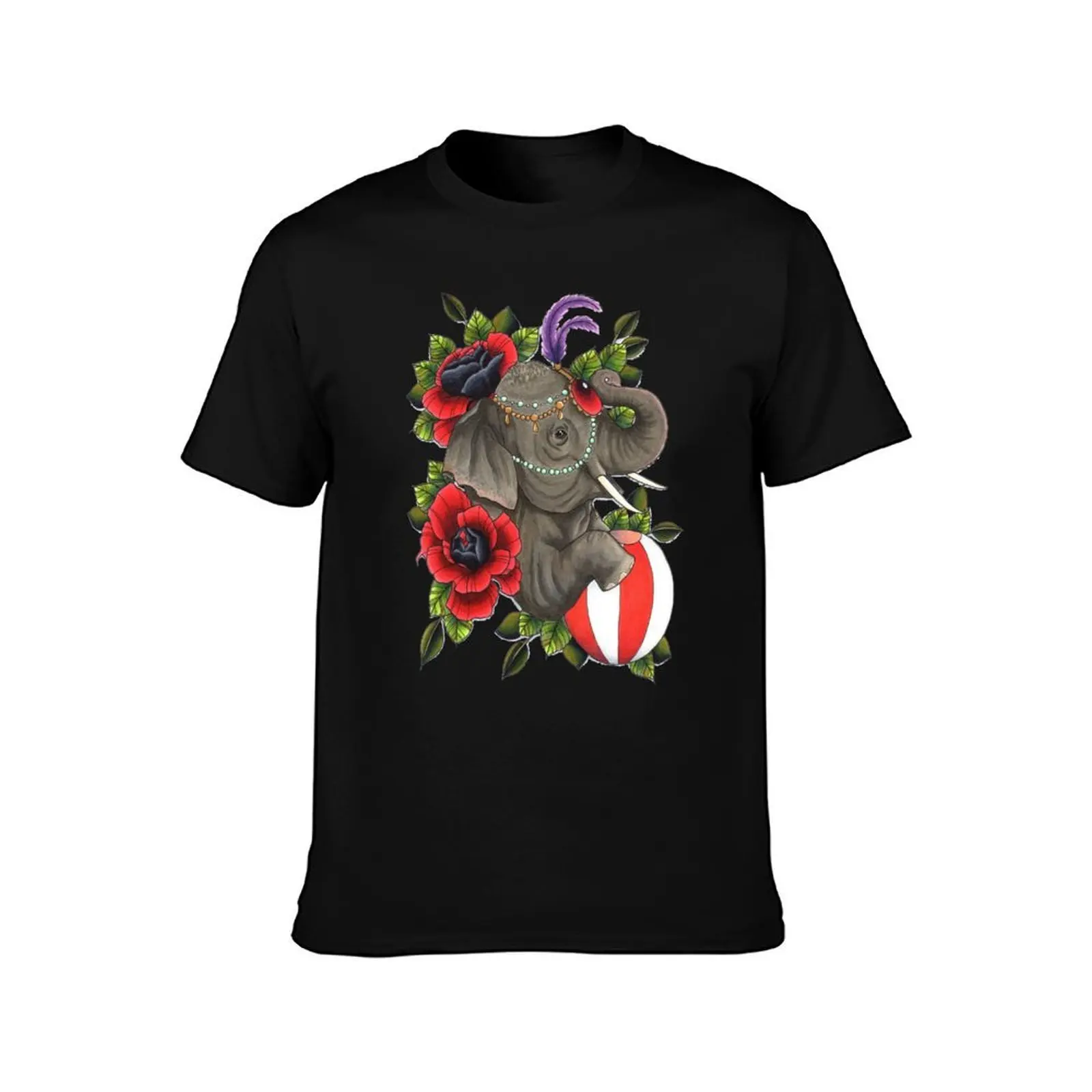 Circus Elephant T-Shirt Quick Dry Training Short Sleeve Tee T-Shirt