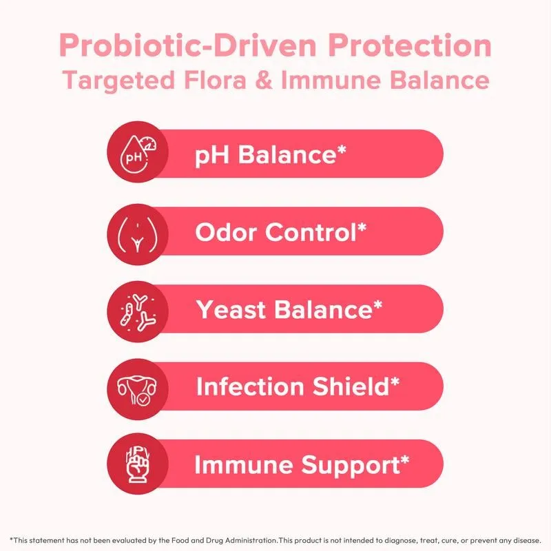 Vaginal Probiotic for Women, Promotes Healthy Vaginal Odor and Flora, Balances PH, and Contains Prebiotics and Lactobacilli